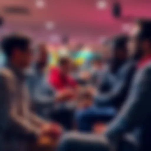 A group of diverse investors engaged in a discussion about their feelings and strategies during the current cryptocurrency market cycle.