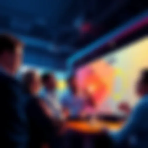 A group of investors sharing their thoughts on market strategies and asset values over $100,000
