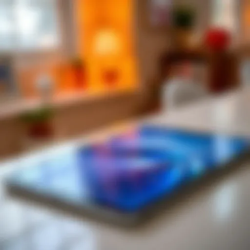 Close-up of an iPad 9th Generation showing touch screen issues with ghost touch effects