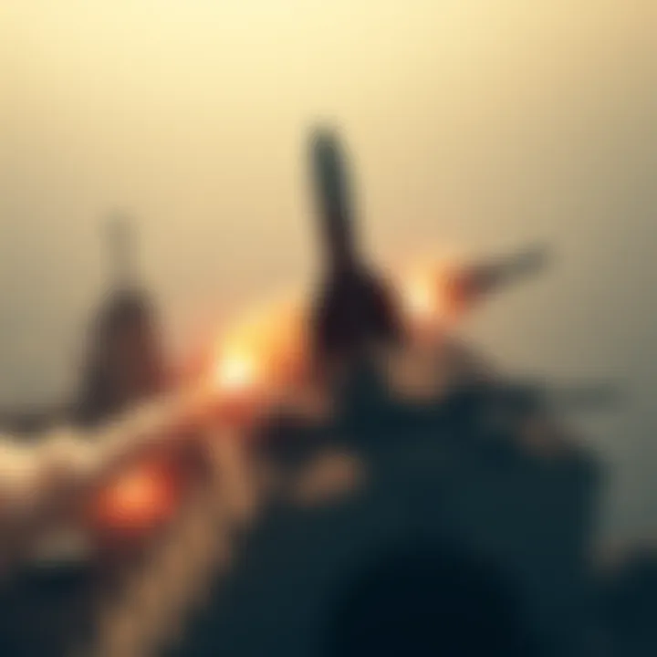 A representation of missile strikes on a gas hub in Qatar, highlighting concerns for global energy supply and economic stability.