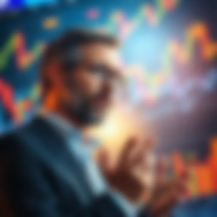 Block CEO Jack Dorsey discusses stablecoins with financial charts in the background