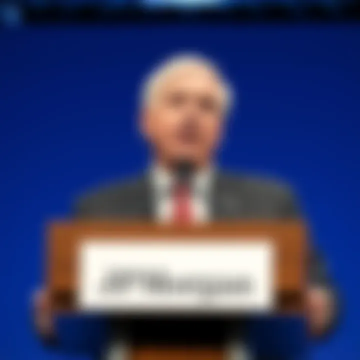 JP Morgan CEO Jamie Dimon speaks critically about Coinbase CEO in a financial conference setting