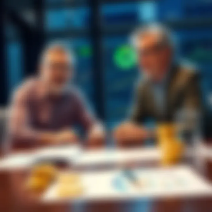 Jeffrey Epstein sitting at a table, talking about Buttcoins with Brock Pierce, charts and notes around them.