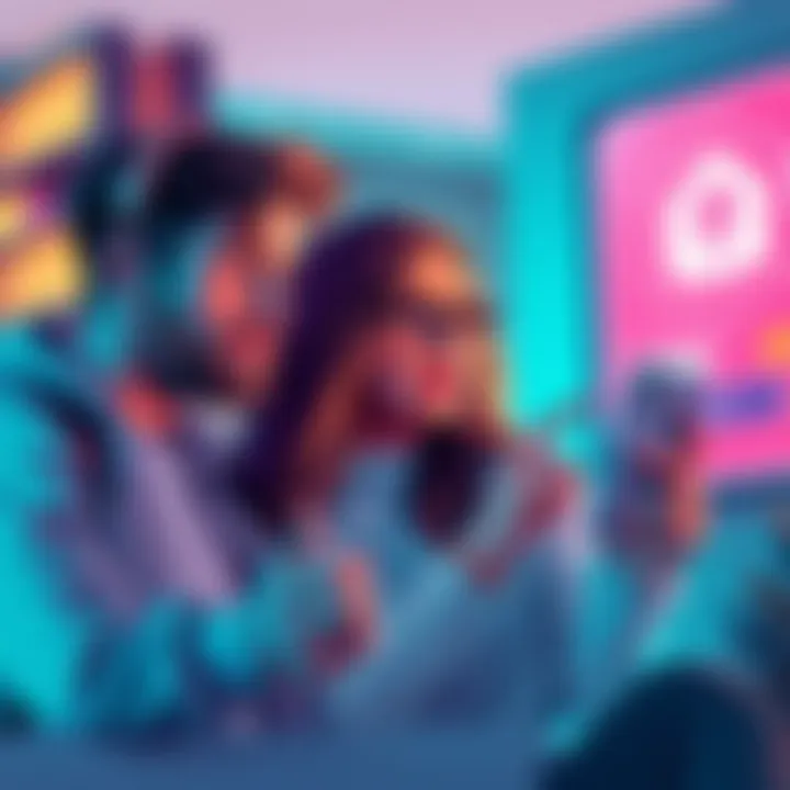 Two people looking at their joint bank account on a mobile app, one person seems confused while the other points at the screen.