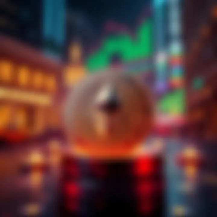 Graphic showing J.P. Morgan's tokenized money market fund on the Ethereum blockchain with financial symbols and icons