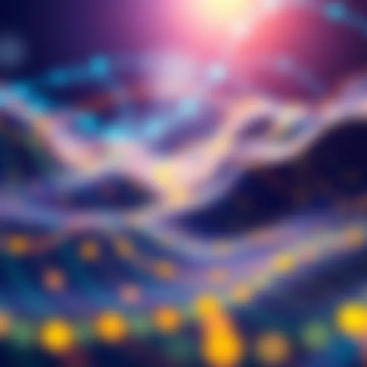 Kafka Streams Processing Solana Data Illustration of Kafka streams efficiently processing data from the Solana blockchain, capturing transactions and balance updates in real-time.