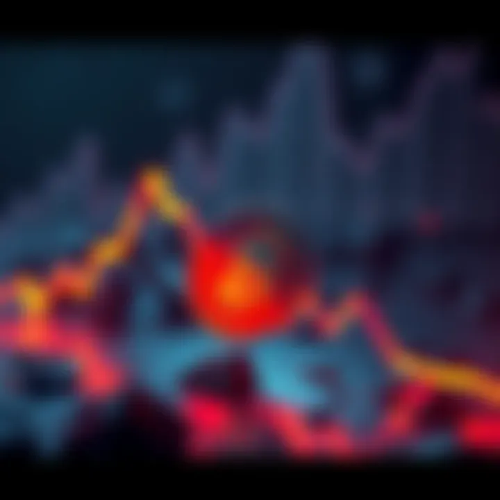 An image showing a downward trend graph with a coin labeled KAS, symbolizing its decline due to lack of marketing.