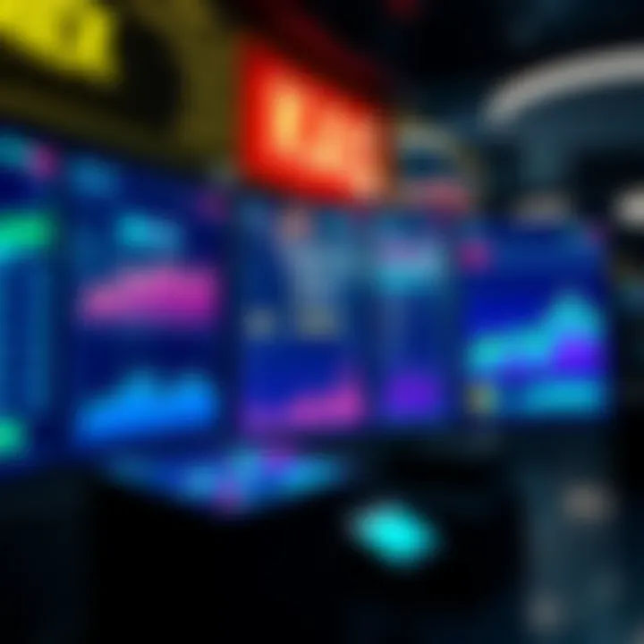 A display showing various Kas prices and market trends with charts and graphs.