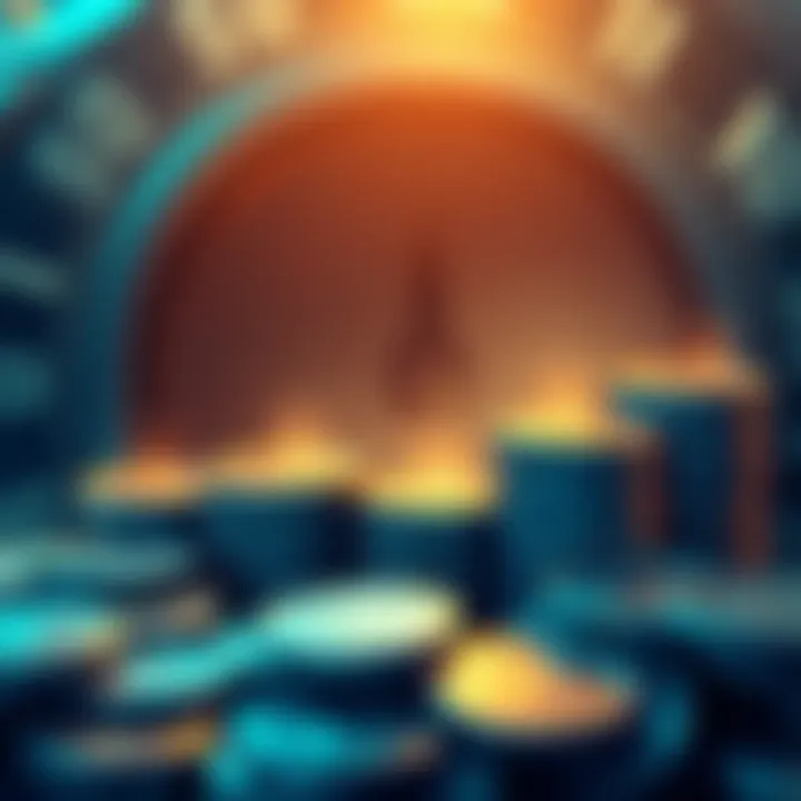 Illustration showing 75% of Kaspa's supply marked as inactive, with a focus on coins stacked or locked away, symbolizing the unmovable supply over three months.