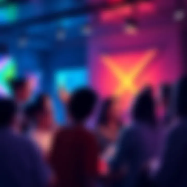 A group of diverse individuals, known as Chads and Chadettes, gathering to discuss crypto products and initiatives, displaying enthusiasm and teamwork.