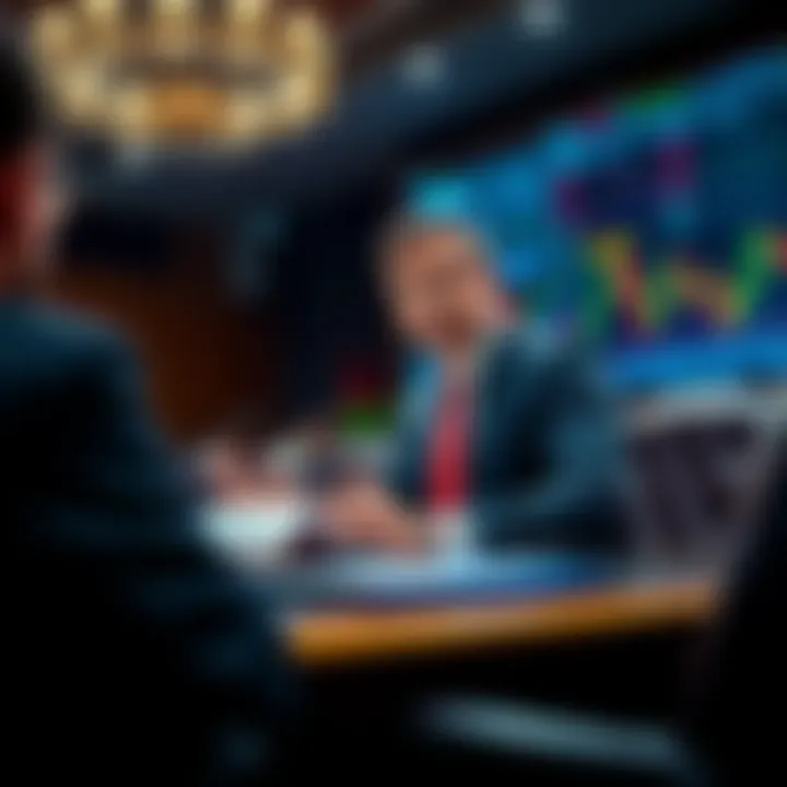 Kevin Warsh presiding over his first Federal Open Market Committee meeting, discussing Bitcoin's impact on economic policy, with market charts in the background.