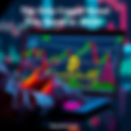 A person analyzing cryptocurrency charts and graphs on a laptop with a focus on one key asset
