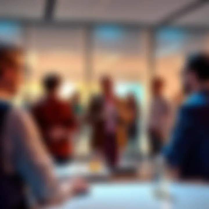 A group of people discussing insights and highlights from Day 3 1/2 events in a meeting space.