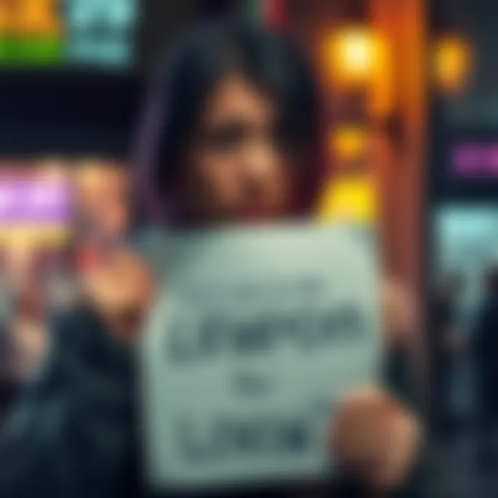 Kiwi seeks help for London addresses A distressed Kiwi holding a sign asking for help regarding London addresses linked to a scammer