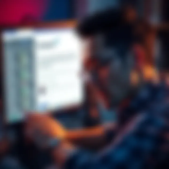 Kraken Email Notification Issue A frustrated investor looking at a computer screen with a message about missing 1099 form notifications from Kraken.