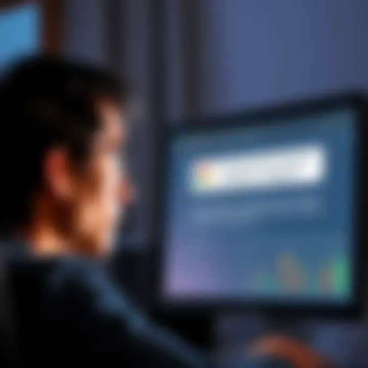 A person looking at a computer screen showing a message about tentative KYC approval, with a frustrated expression