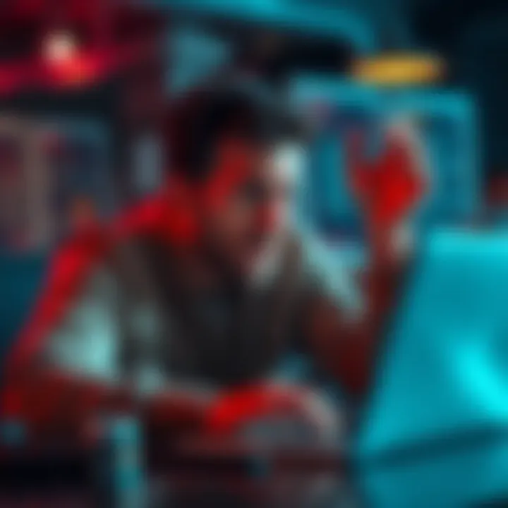 Person looking stressed while checking KYC application status on a laptop