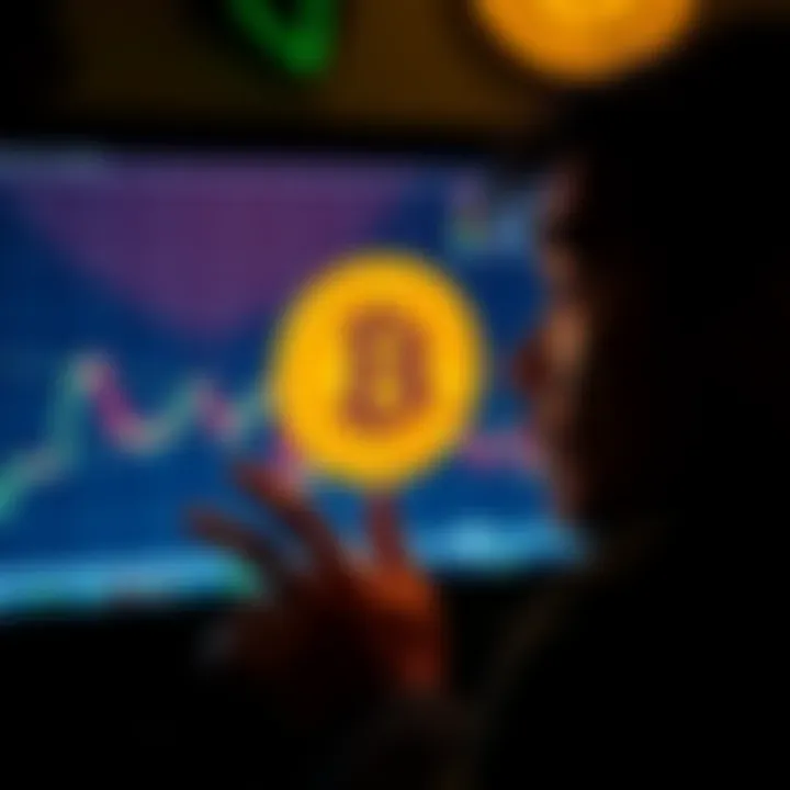 Last Bitcoin Sold Person looking at a Bitcoin on a screen, reflecting on their decision to sell, with a thoughtful expression.