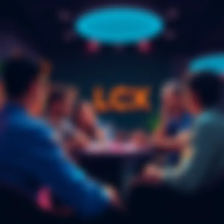 Group of people discussing cryptocurrency in a friendly setting