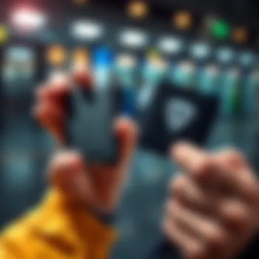 A person holding a Ledger wallet in one hand and a Trezor wallet in the other, showcasing two types of cryptocurrency wallets.