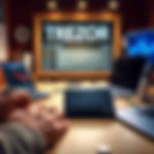 A person comparing Ledger and TREZOR crypto wallets on a desk, with seed phrases and a laptop in view.