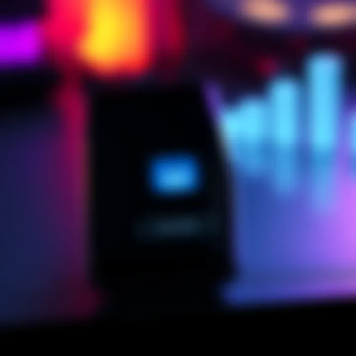 A smartphone displaying the Ledger app interface, with a secure lock icon and a download button