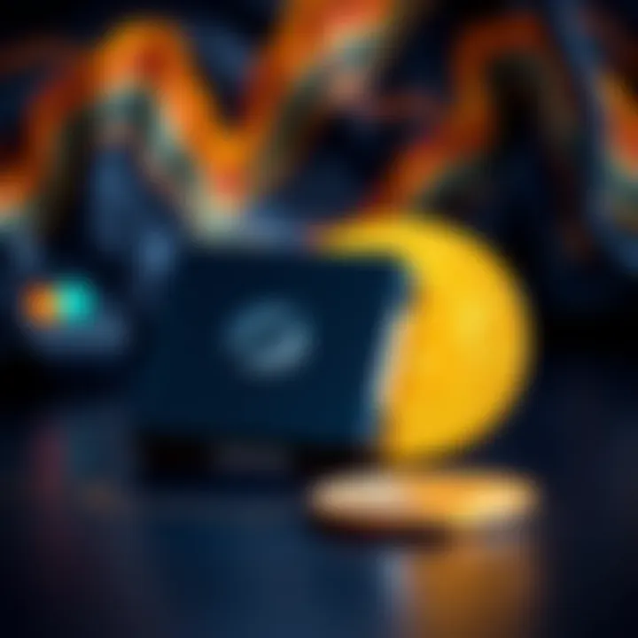 A Ledger Nano S Plus hardware wallet next to a Bitcoin symbol, showcasing secure cryptocurrency storage