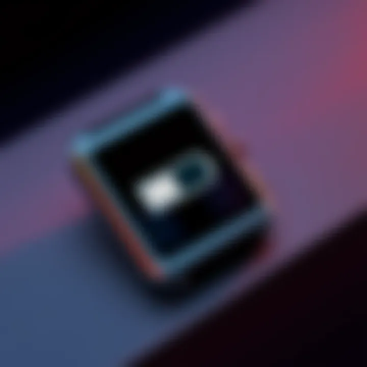 Ledger Nano X device showing a low battery notification on the screen