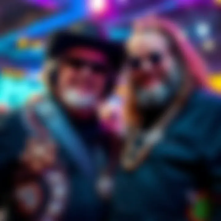 Les Claypool and King Buzzo Together Les Claypool and King Buzzo posing together at a music event, smiling and enjoying their time.