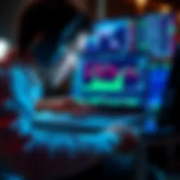 A person analyzing financial charts on a laptop, reflecting on their first cryptocurrency investment experiences.