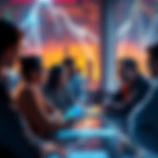 People engaged in discussion about trading strategies and the Lightning Network.