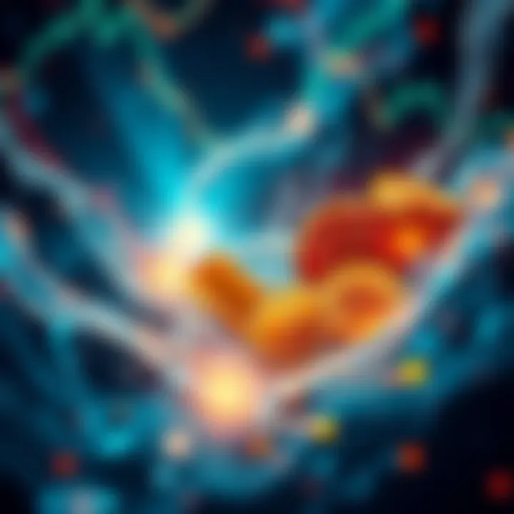 Flow of money from stocks to gold, silver, and cryptocurrency in a graphic representation