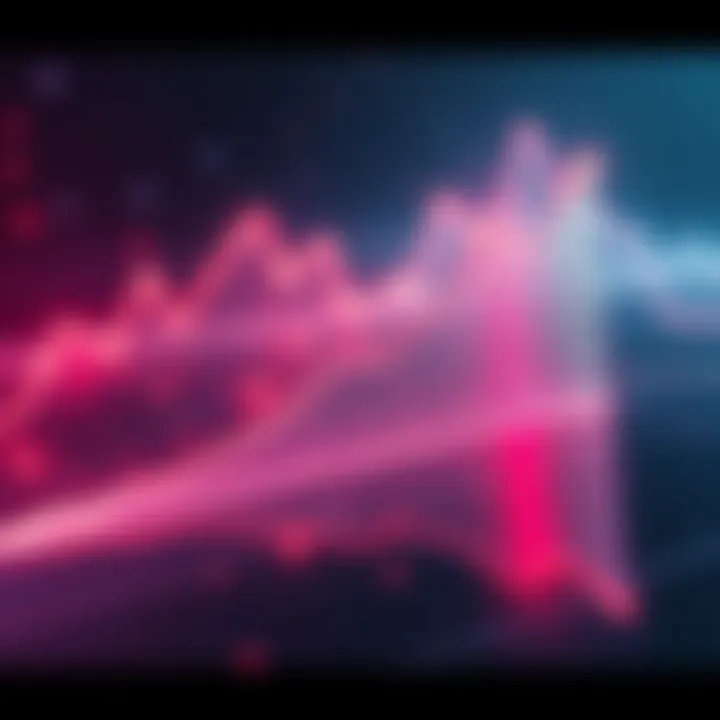 A graph showing the increase in Litecoin's onchain volume alongside a flat price line, symbolizing growing adoption.