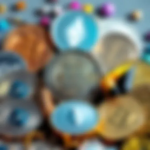 A graphic showing Litecoin's logo surrounded by popular cryptocurrencies like Bitcoin, Ethereum, and Solana, highlighting Litecoin's lesser visibility