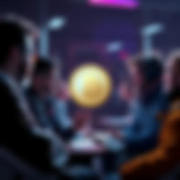 People discussing Litecoin's potential recovery in a bear market, showing expressions of hope and positivity.