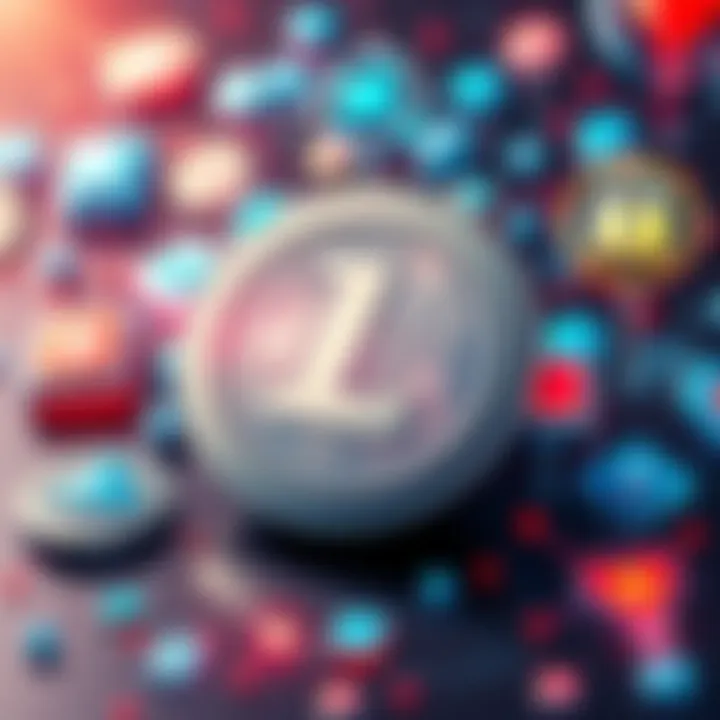 A visual representation of the Litecoin symbol surrounded by icons representing privacy features in cryptocurrency