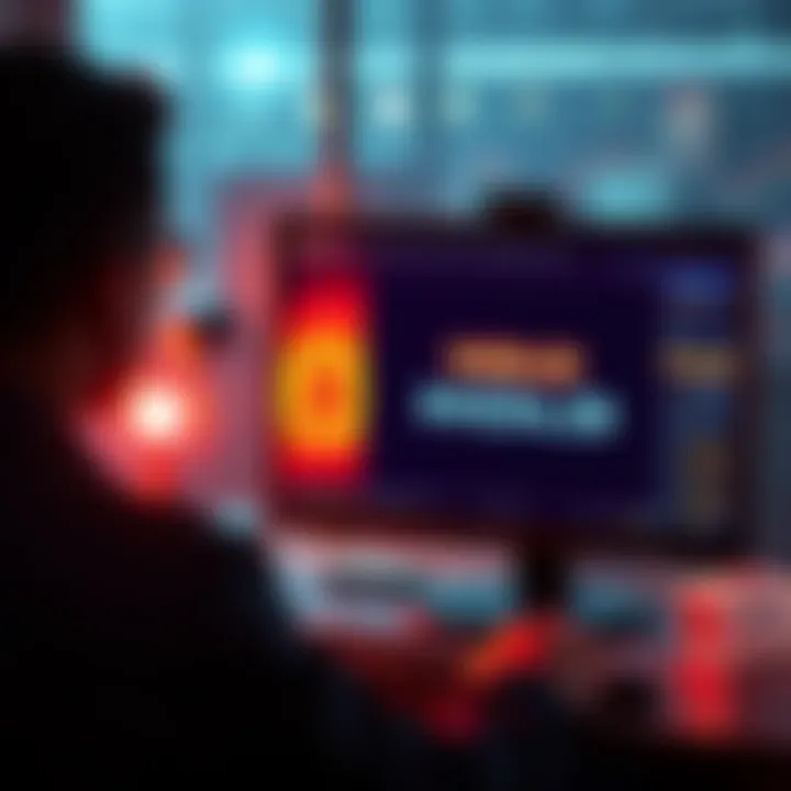 A person looking at a computer screen showing a Litecoin transaction on hold