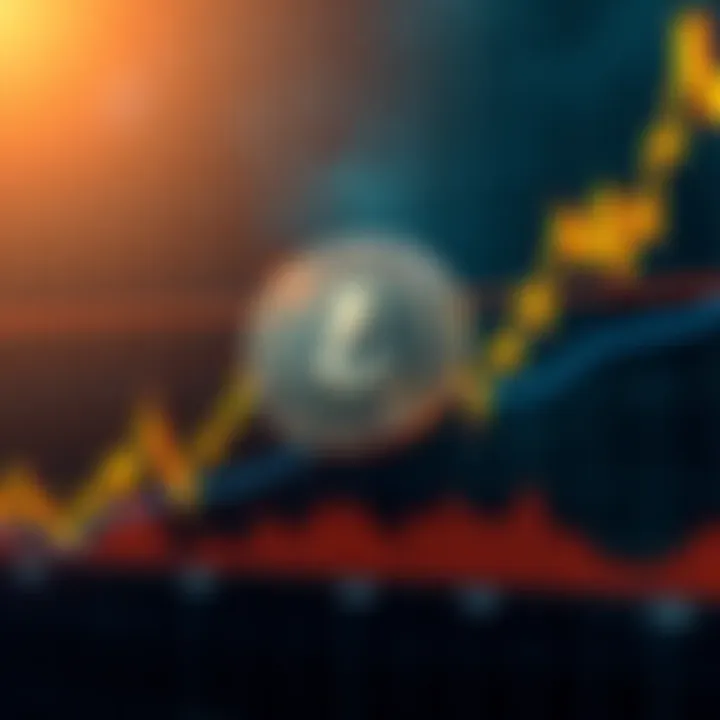 A trading graph displaying Litecoin prices consistently above $50, highlighting trends and potential growth opportunities.