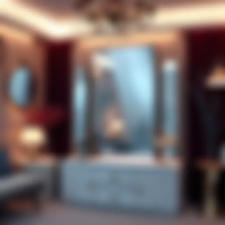 The Little Angel mirror collection shown in a cozy room setting, highlighting its decorative style and narrow design.