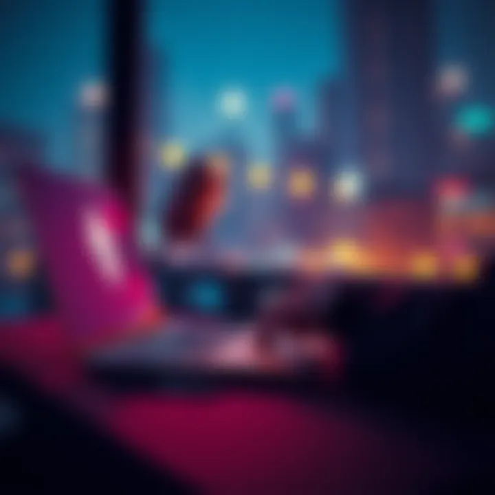 A person using a laptop with Monero logo on the screen, reflecting cryptocurrency lifestyle