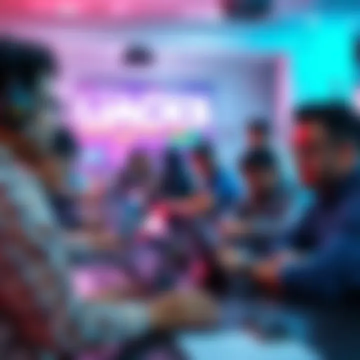 Participants engaging in coding and teamwork during the LNM Hacks 8.0 hackathon in Jaipur, with laptops and brainstorming materials around.