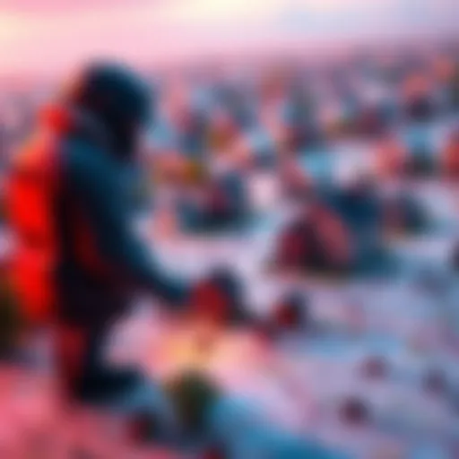 A player strategically placing property markers on a map near two towns, highlighting neighborhood tension.