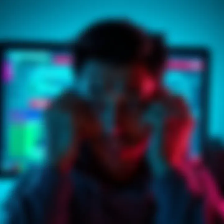 A frustrated person looking at a computer screen with a locked account message, symbolizing issues with automated support.