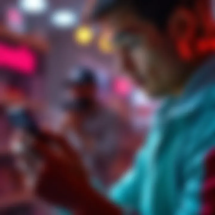 A person looking at an old smartphone while holding a current smartphone, considering logging into their account