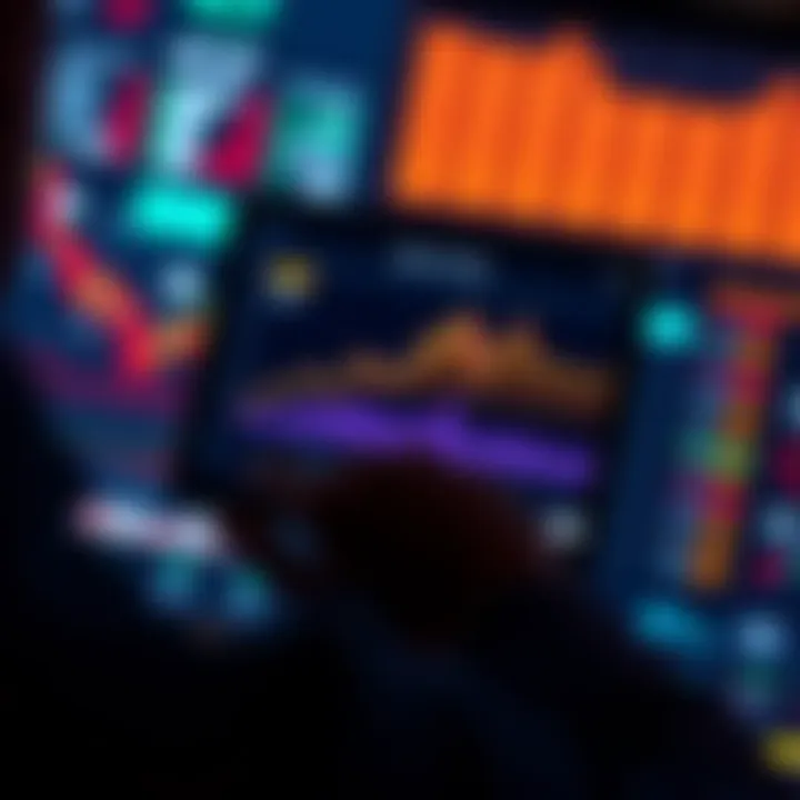 A person reviewing a six-month investment chart, highlighting long-term goals while ignoring distractions from market fluctuations.