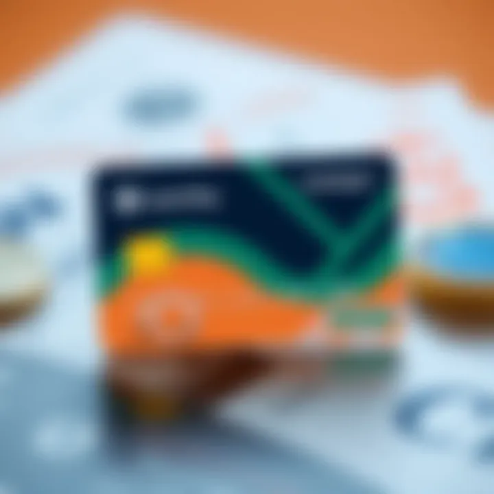 A customizable crypto debit card with a stylish design, representing Loompay's No-KYC feature, placed on a flat surface with a digital payment background.