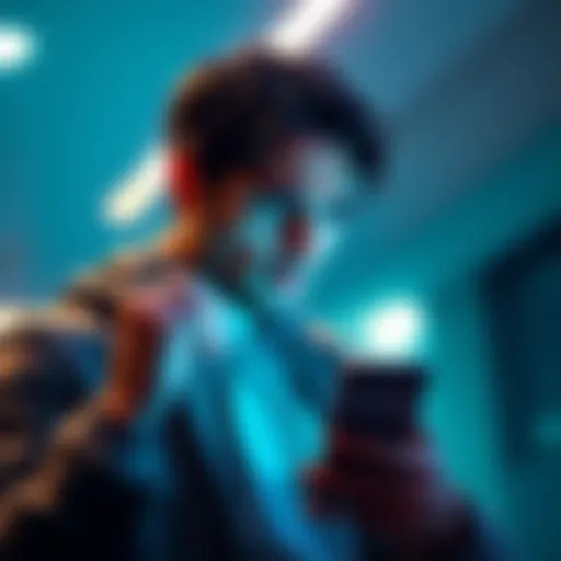 A person looking worried while checking their phone, showing a cryptocurrency app with missing funds.