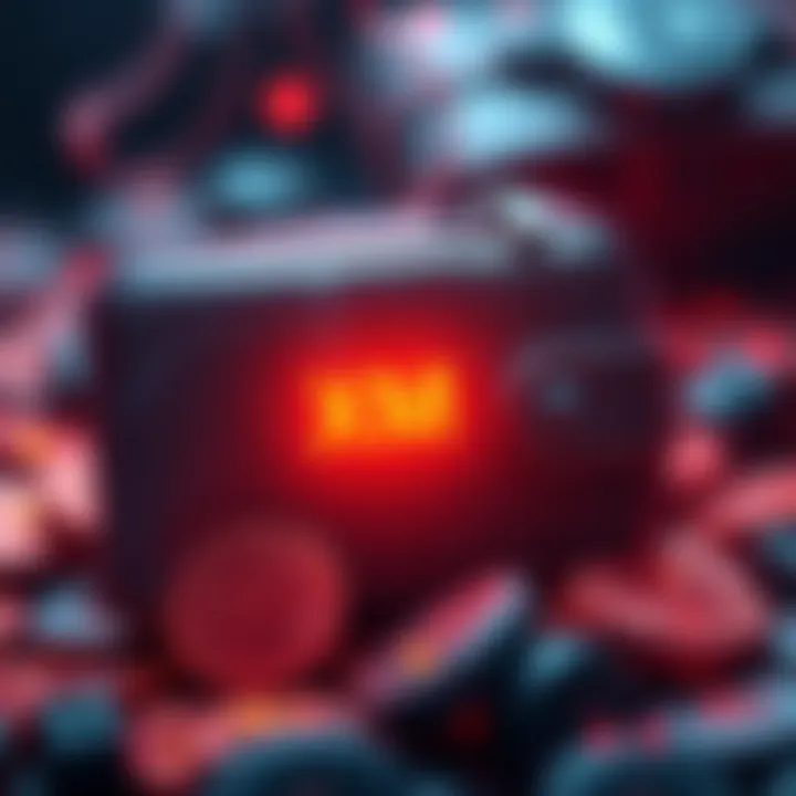 A visual representation of a digital wallet with a missing transaction symbol, highlighting lost funds without a recipient