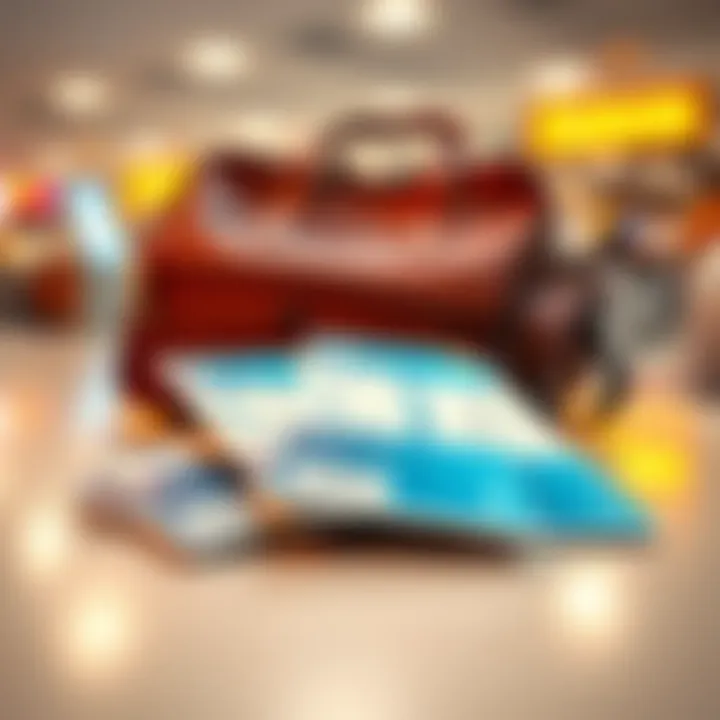 Lounge Passes at Airport Three lounge passes placed on an airport table with a travel bag in the background