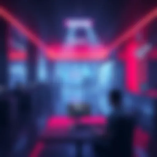 An empty gaming lobby with only a few players visible, showing the impact of low participation in games.